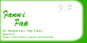 fanni pap business card
